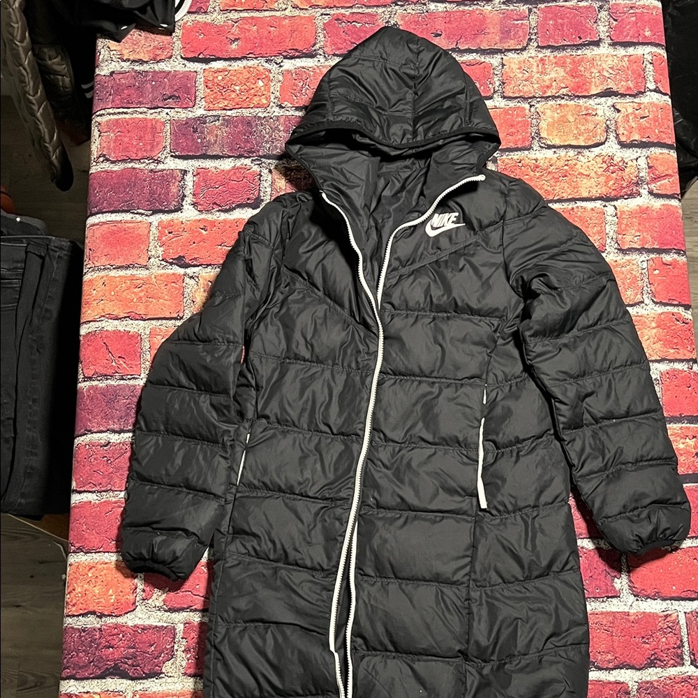 Nike Black Hooded Puffer Jacket